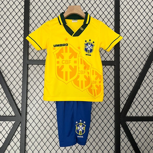 Camiseta Brasil Primera Retro Niño 1993 1994